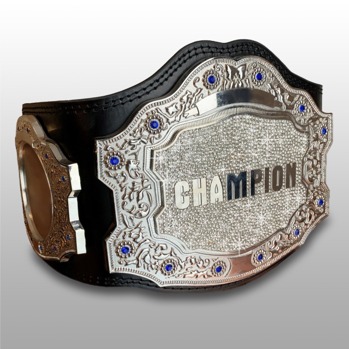 XXL SILVER CHAMPIONSHIP 'BLING' GEMSTONE BELT CUSTOM SIDES  - ***AMAZING SPARKLE***BEST SELLER***